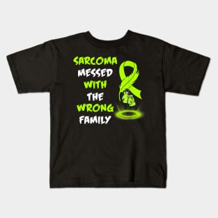 Sarcoma Cancer Awareness Yellow Ribbon Family Support Kids T-Shirt